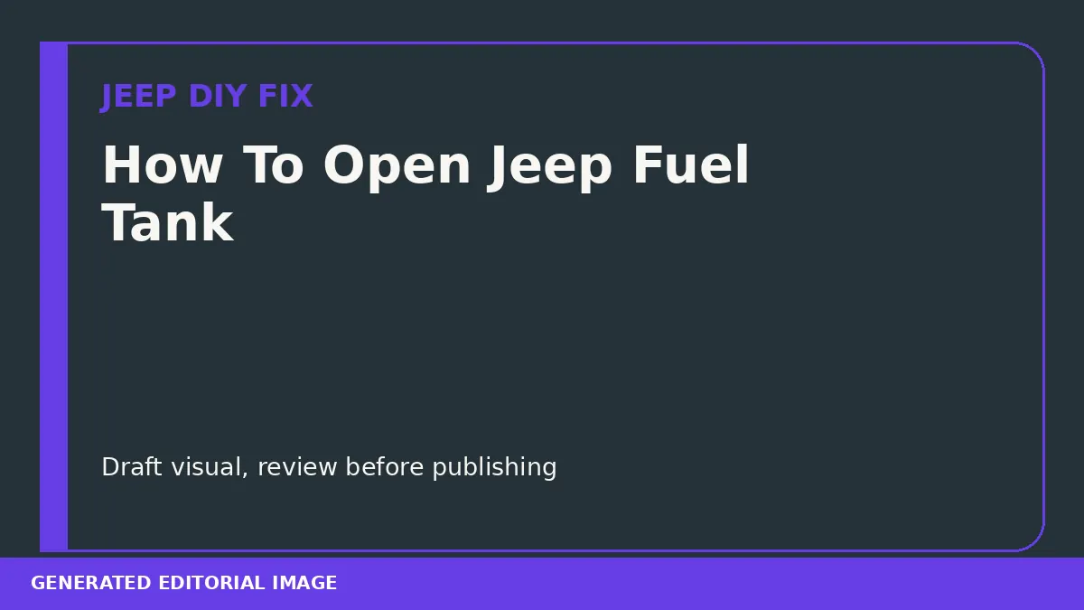 How To Open Jeep Fuel Tank How To Open Jeep Fuel Tank DIY guide