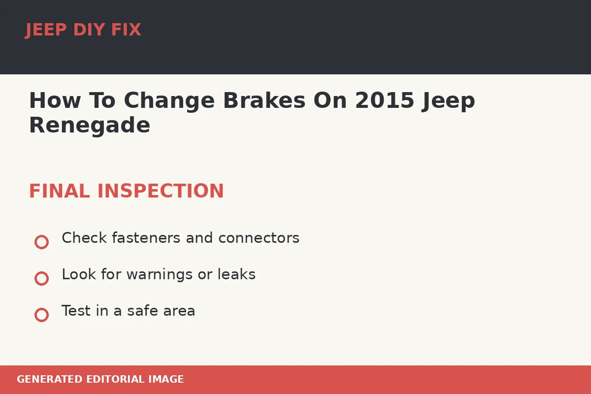 Final inspection after How To Change Brakes On 2015 Jeep Renegade