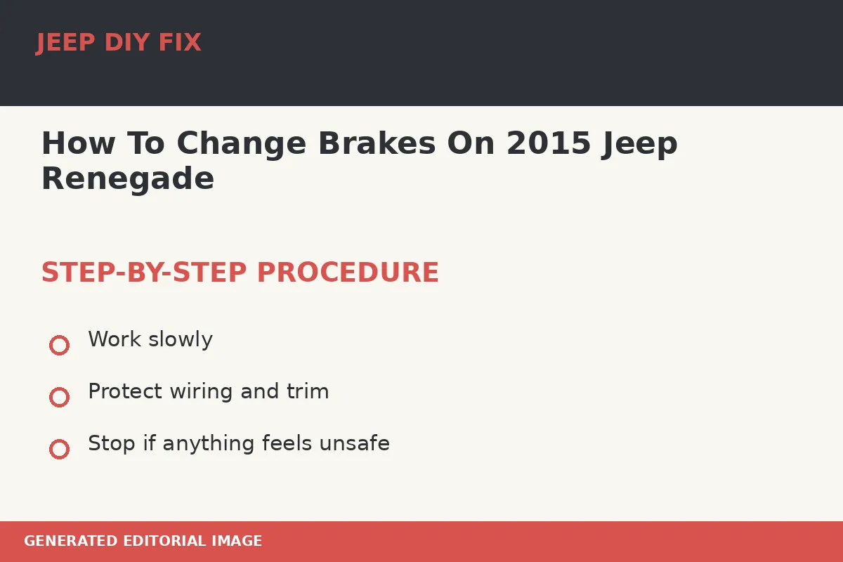 Completing the approved steps for How To Change Brakes On 2015 Jeep Renegade