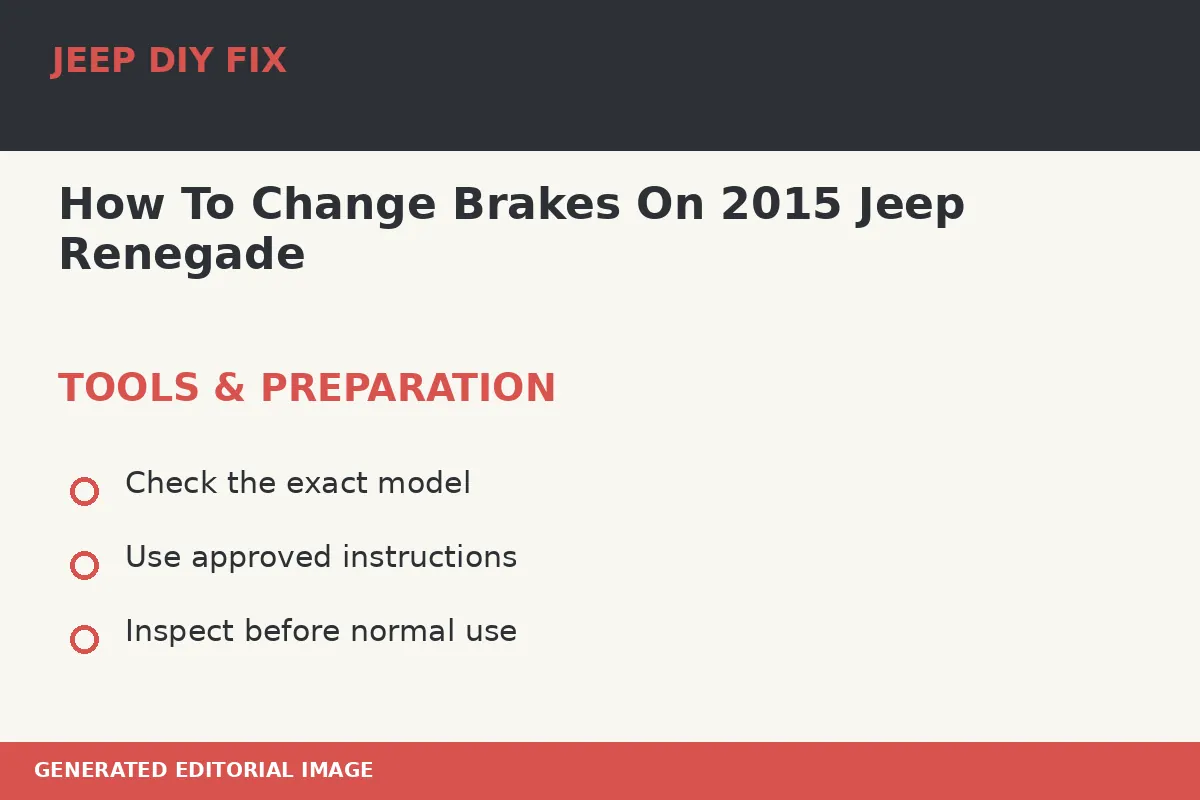 Preparing tools for How To Change Brakes On 2015 Jeep Renegade