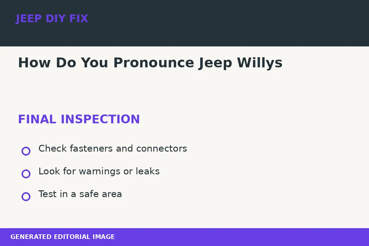 Final inspection after How Do You Pronounce Jeep Willys