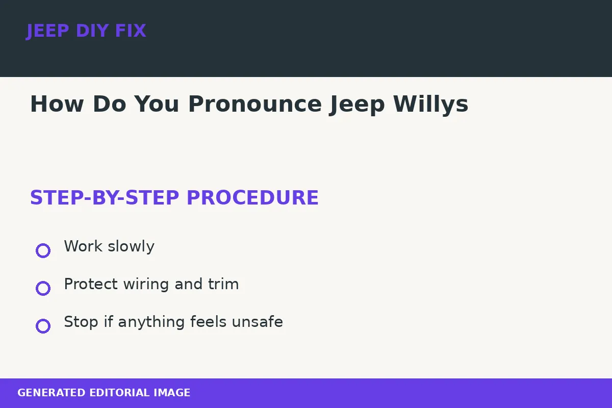 Completing the approved steps for How Do You Pronounce Jeep Willys