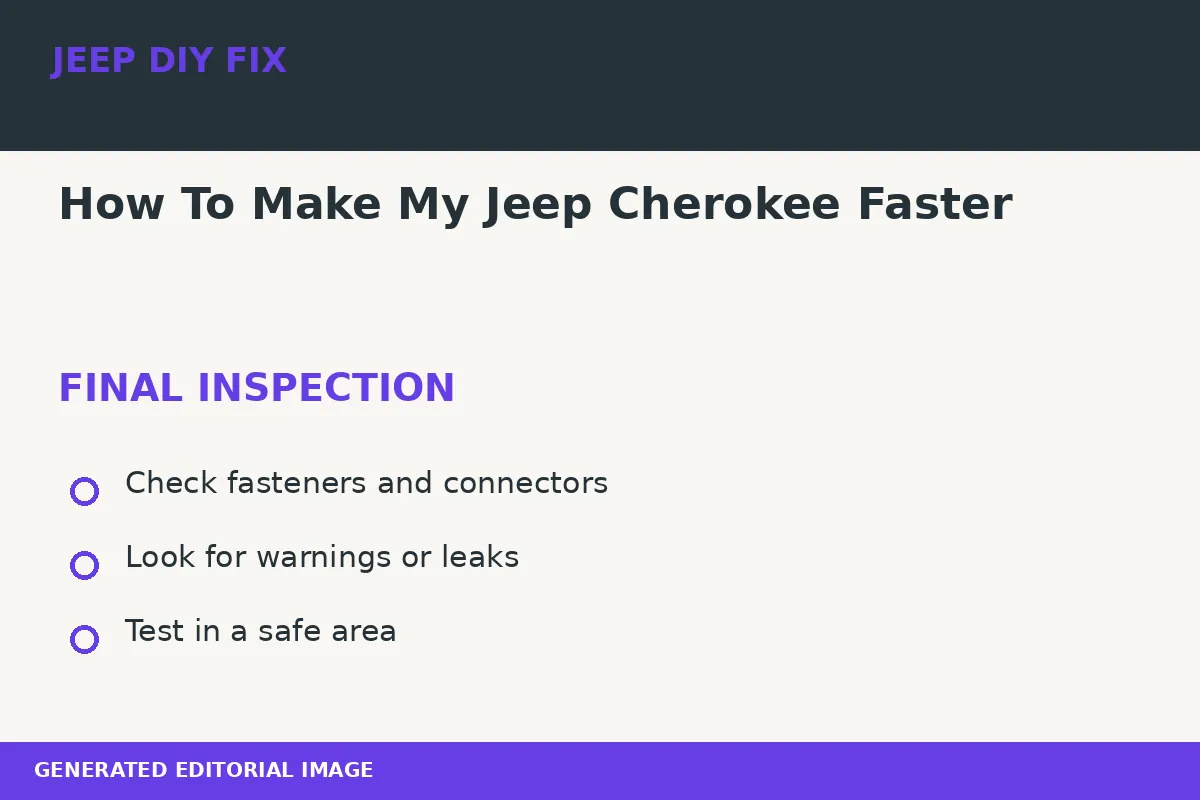 Final inspection after How To Make My Jeep Cherokee Faster