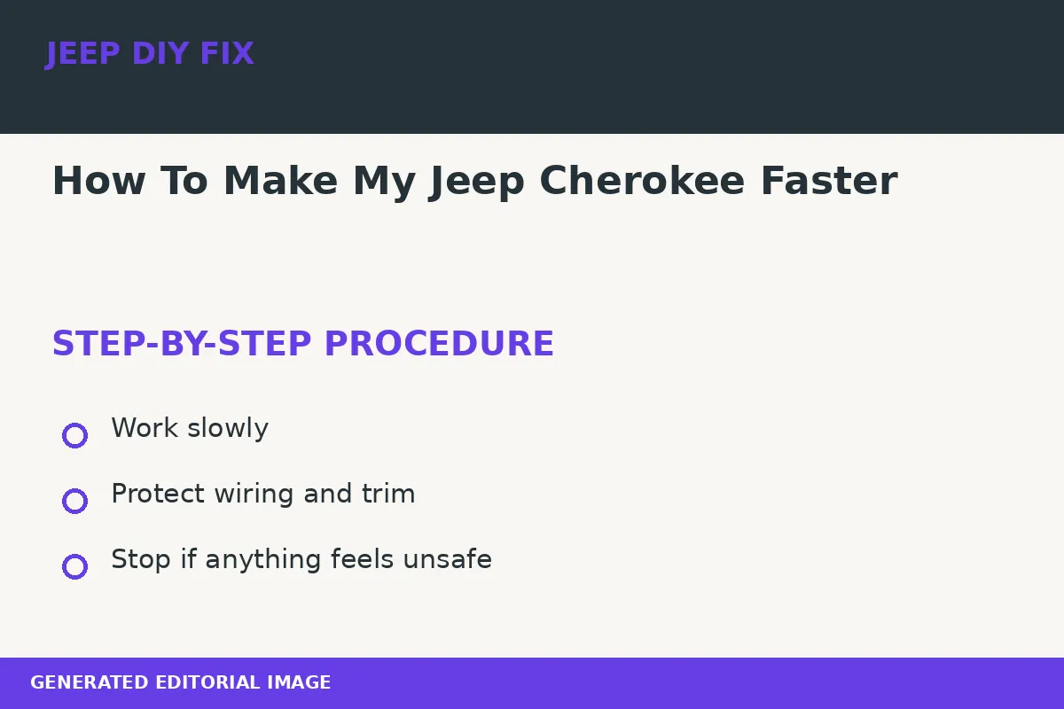 Completing the approved steps for How To Make My Jeep Cherokee Faster