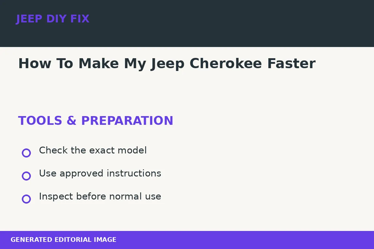 Preparing tools for How To Make My Jeep Cherokee Faster