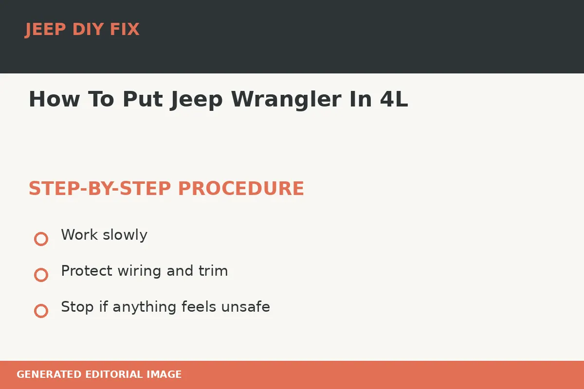 Completing the approved steps for How To Put Jeep Wrangler In 4L