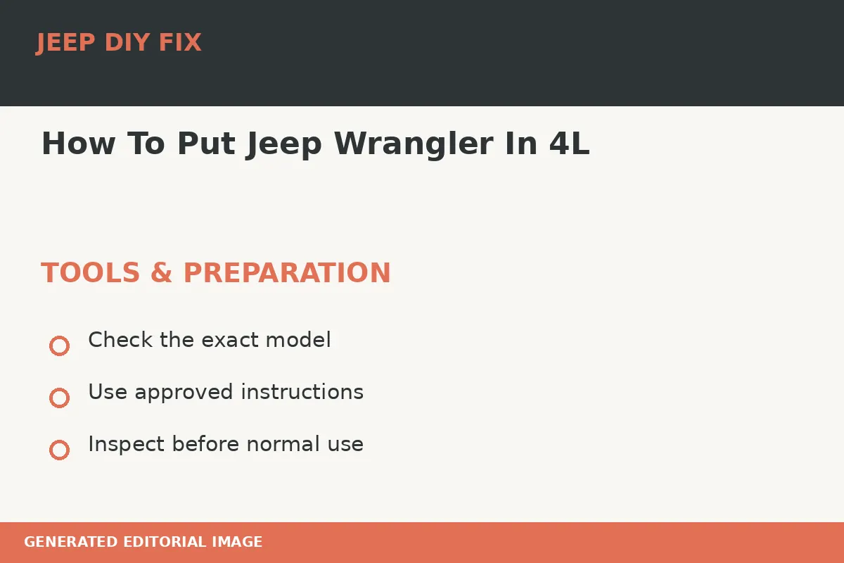 Preparing tools for How To Put Jeep Wrangler In 4L