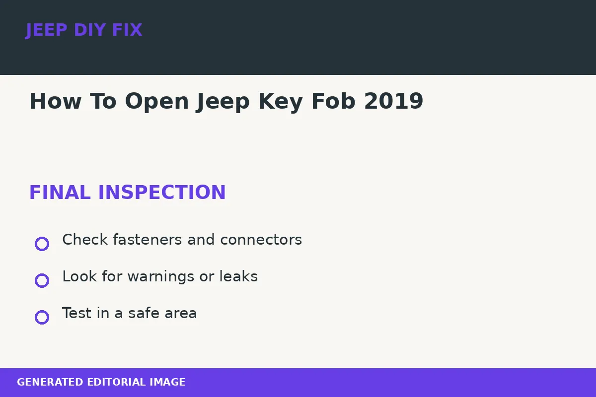 Final inspection after How To Open Jeep Key Fob 2019