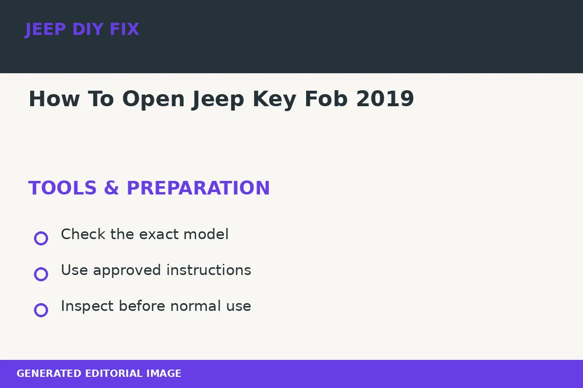 Preparing tools for How To Open Jeep Key Fob 2019