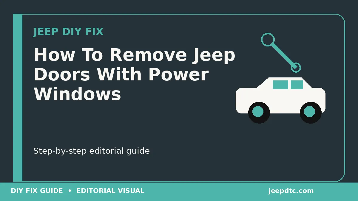 How To Remove Jeep Doors With Power Windows DIY guide