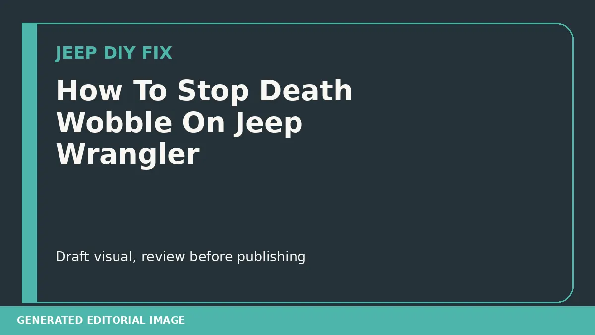 How To Stop Death Wobble On Jeep Wrangler How To Stop Death Wobble On Jeep Wrangler DIY guide