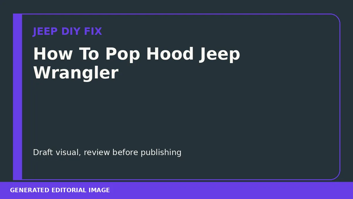 How To Pop Hood Jeep Wrangler DIY guide