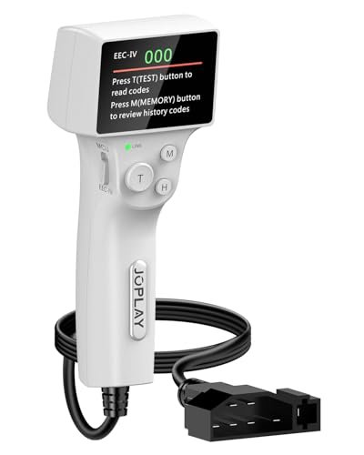 JOPLAY OBD1 Code Reader Compatible with Ford, 2 in 1 Digital OBD 1 Scanner with Built-in Reinforced Pins and 9 Feet Cable OBD 1 Scan Tool Compatible with Ford, Lincoln, Mercury from 1981-1995 (Gray)