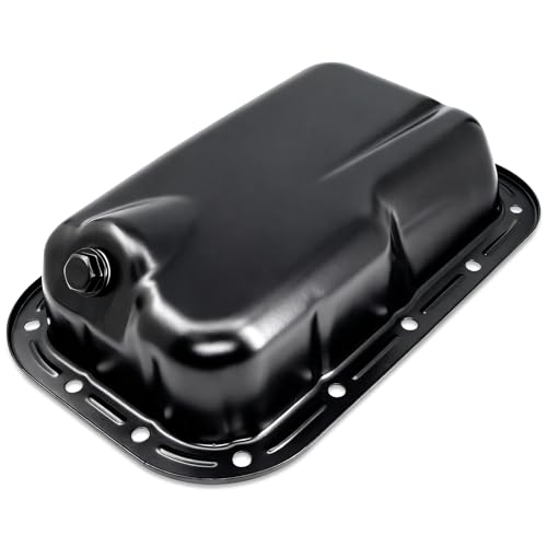 VANUODA Steel Oil Pan with Drain Plug