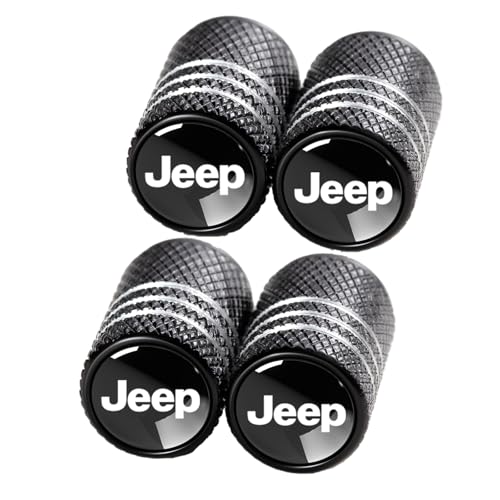 Black Tire Valve Stem Caps for Jeep
