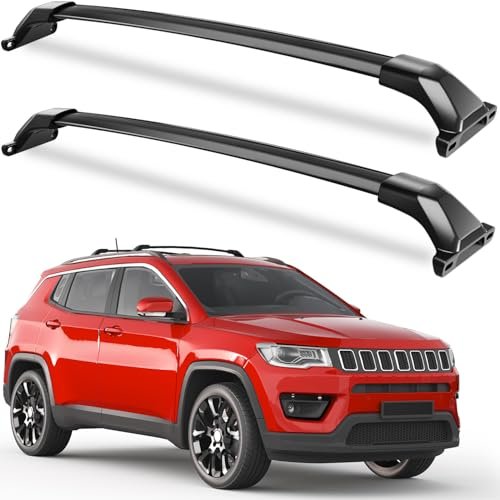 KINGGERI Roof Rack Cross Bars for Jeep Compass