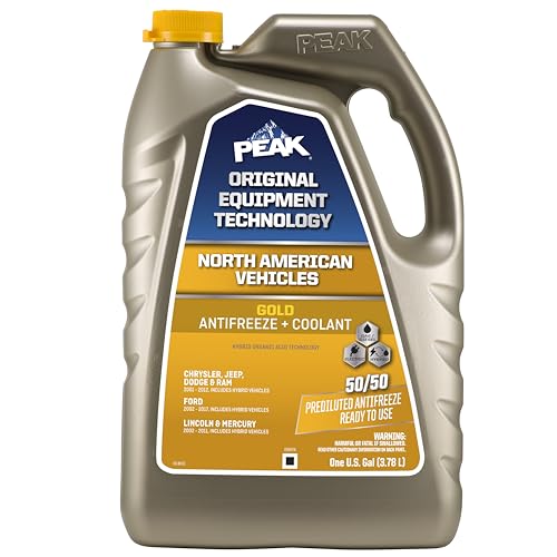 PEAK Gold 50/50 Prediluted Antifreeze for Jeeps