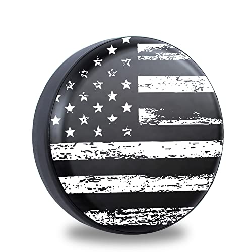 Jusen Vintage American Flag Tire Cover