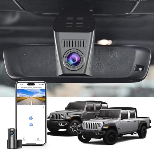 Mangoal 4K Dual Dash Cam for Jeep Gladiator