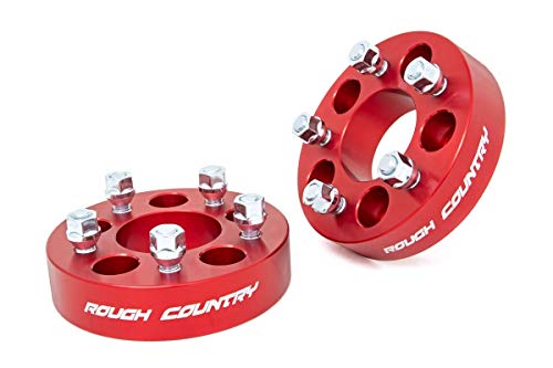 Rough Country 1.5" Red Wheel Spacers for Jeep Wrangler TJ