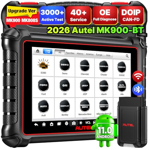 Autel Scanner MaxiCOM MK900BT, 2026 MK900-BT V2.0 Bidirectional