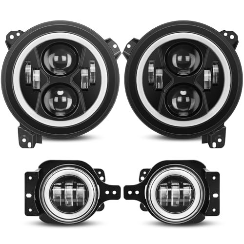 SUPAREE 9" JL LED Headlights & Fog Lights Combo