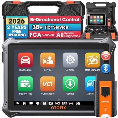 OTOFIX D1 Lite 2026 Bidirectional Scan Tool, Bluetooth OBD2 Scanner Diagnostic Tool, 2 Years Free Update, 38+ Services, CANFD & DoIP Protocols, All System Diagnoses, ABS Bleeding, Auto VIN
