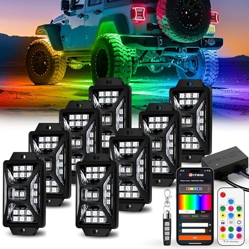 DITRIO 8-Pod RGB Rock Lights for Jeep & Trucks