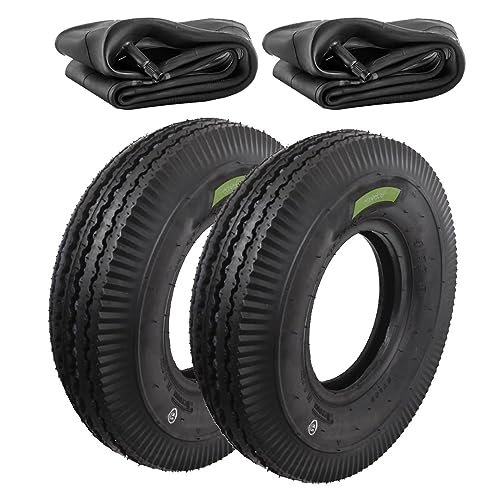 ECOVELO Reinforced Trailer Tires 4.00-8 with Tubes