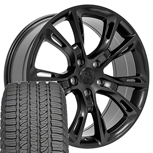 20 Inch Satin Black Jeep Rims & Tires Set