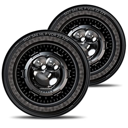 HWSTAR 7-Inch LED Headlights for Jeep Wrangler