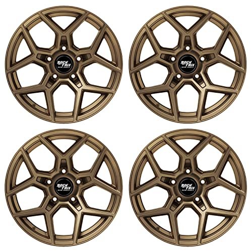 RockTrix 17x9 Matte Bronze Jeep Wheels
