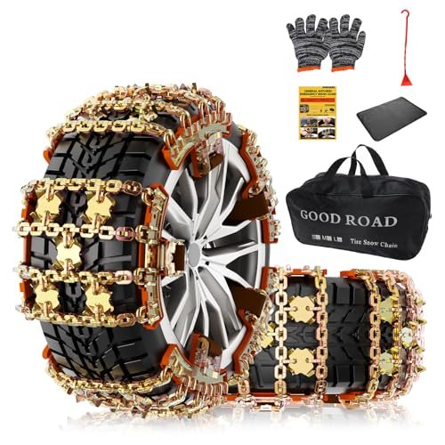 KYX Adjustable Snow Tire Chains (6PCS)