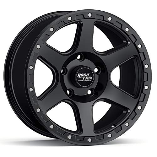 RockTrix Matte Black 17x9 Jeep Wheel
