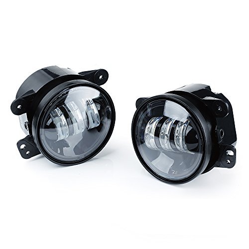 Xprite 4" LED Fog Lights for Jeep Wrangler