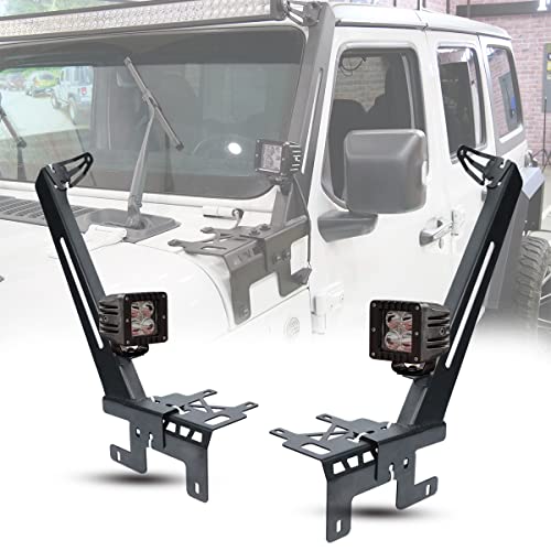 Jeep Wrangler Windshield LED Light Bar Mount