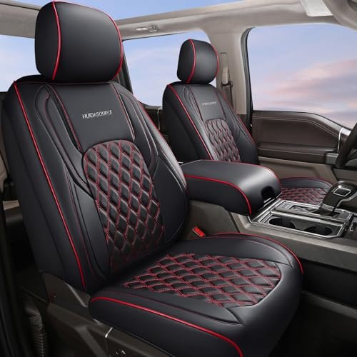 Wrangler JK Leather Seat Covers (Black & Red)