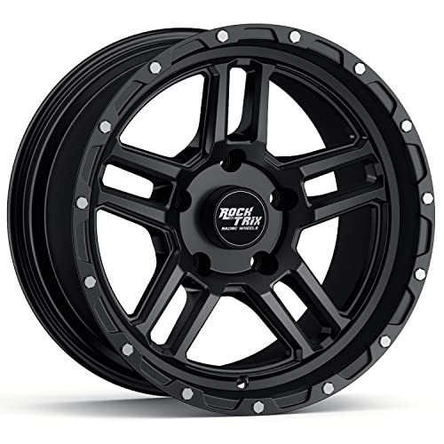 RockTrix 17x9 Matte Black Jeep Wheel