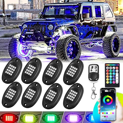 8 Pods RGB LED Rock Lights