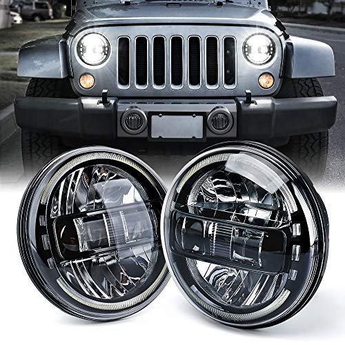 Xprite 7" LED Headlights with Halo Ring