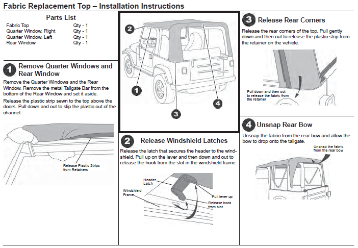 How To Install Soft Top On Jeep Wrangler 4 Door Easily