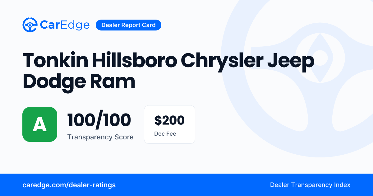 Tonkin Hillsboro Chrysler Jeep Dodge Ram Reviews: Honest Insights Tonkin Hillsboro Chrysler Jeep Dodge Ram Reviews: Honest Insights