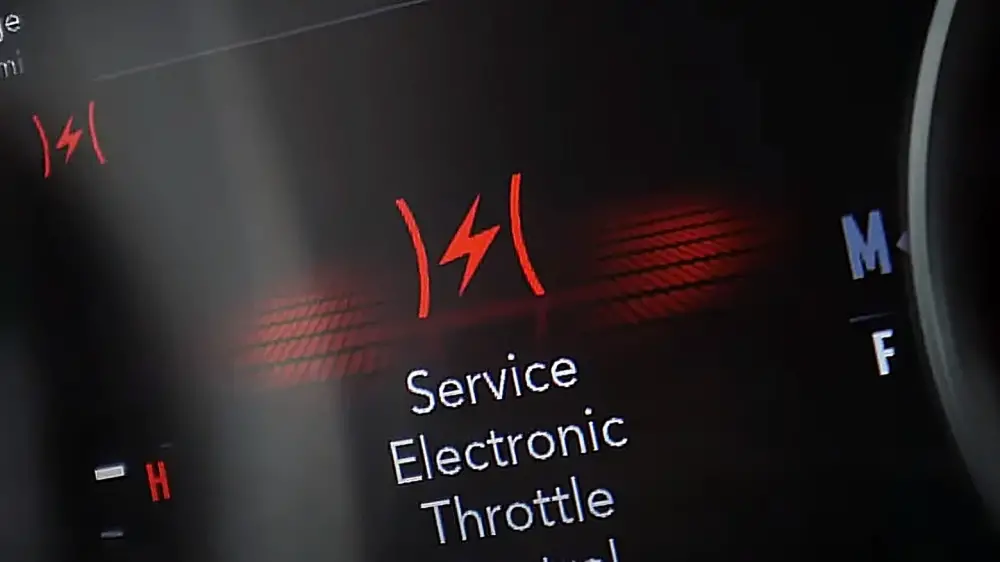 Electronic Throttle Control Red Lightning Bolt on Dash Meaning