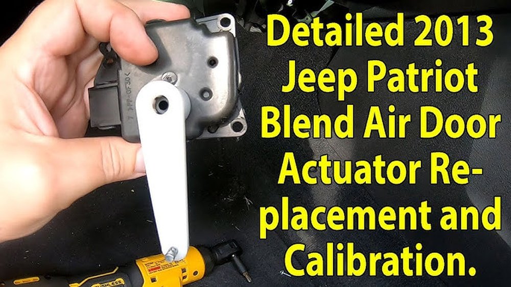 how to calibrate blend door actuator jeep