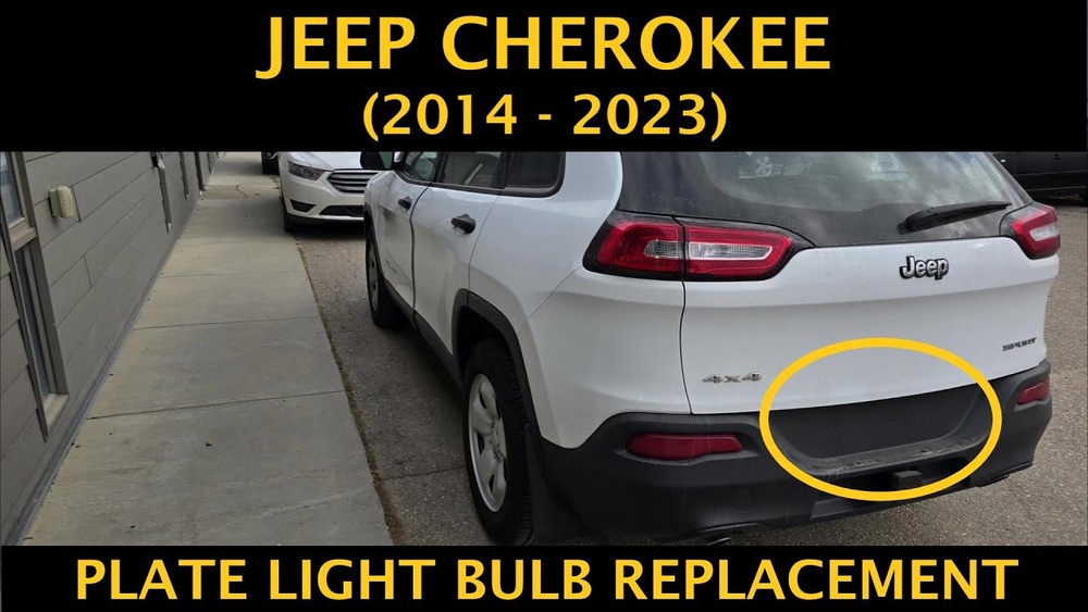 how to change jeep cherokee license plate light