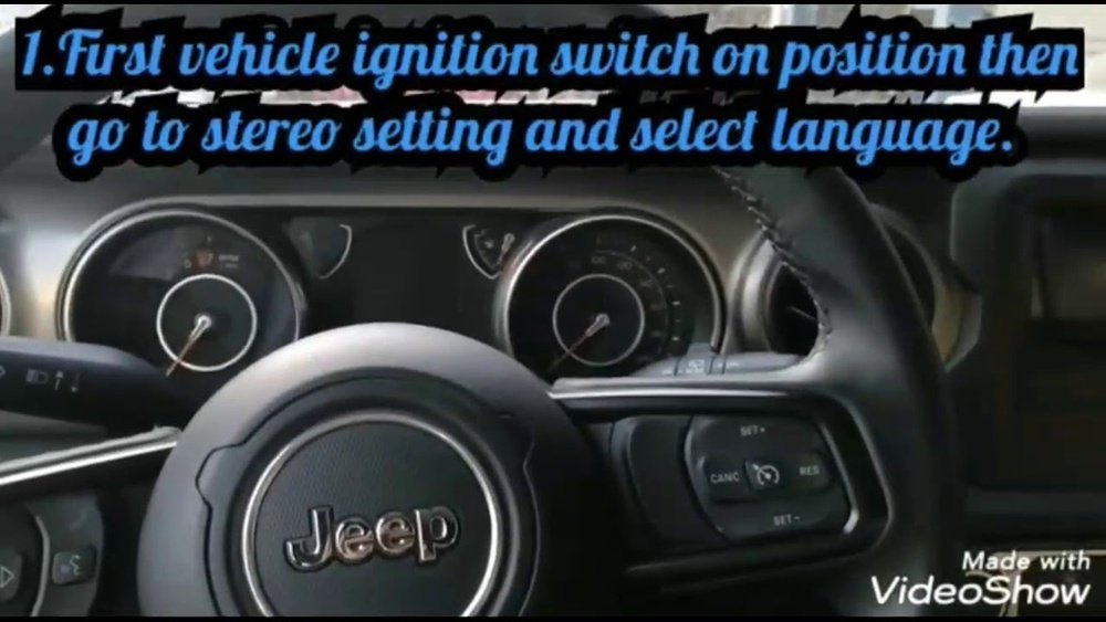 how to change language in jeep wrangler