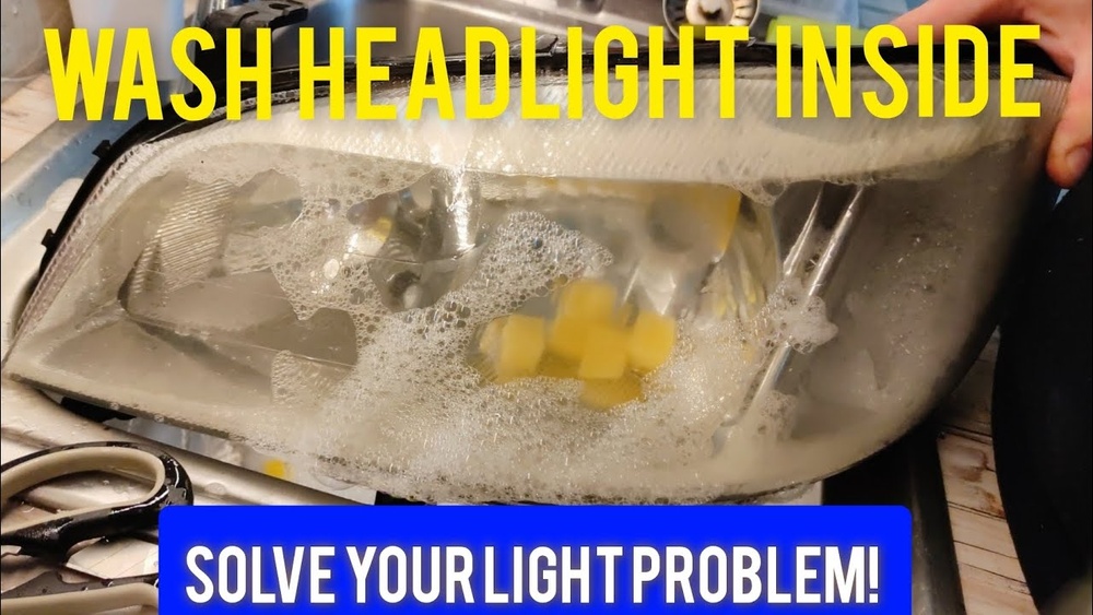how to clean headlights from the inside