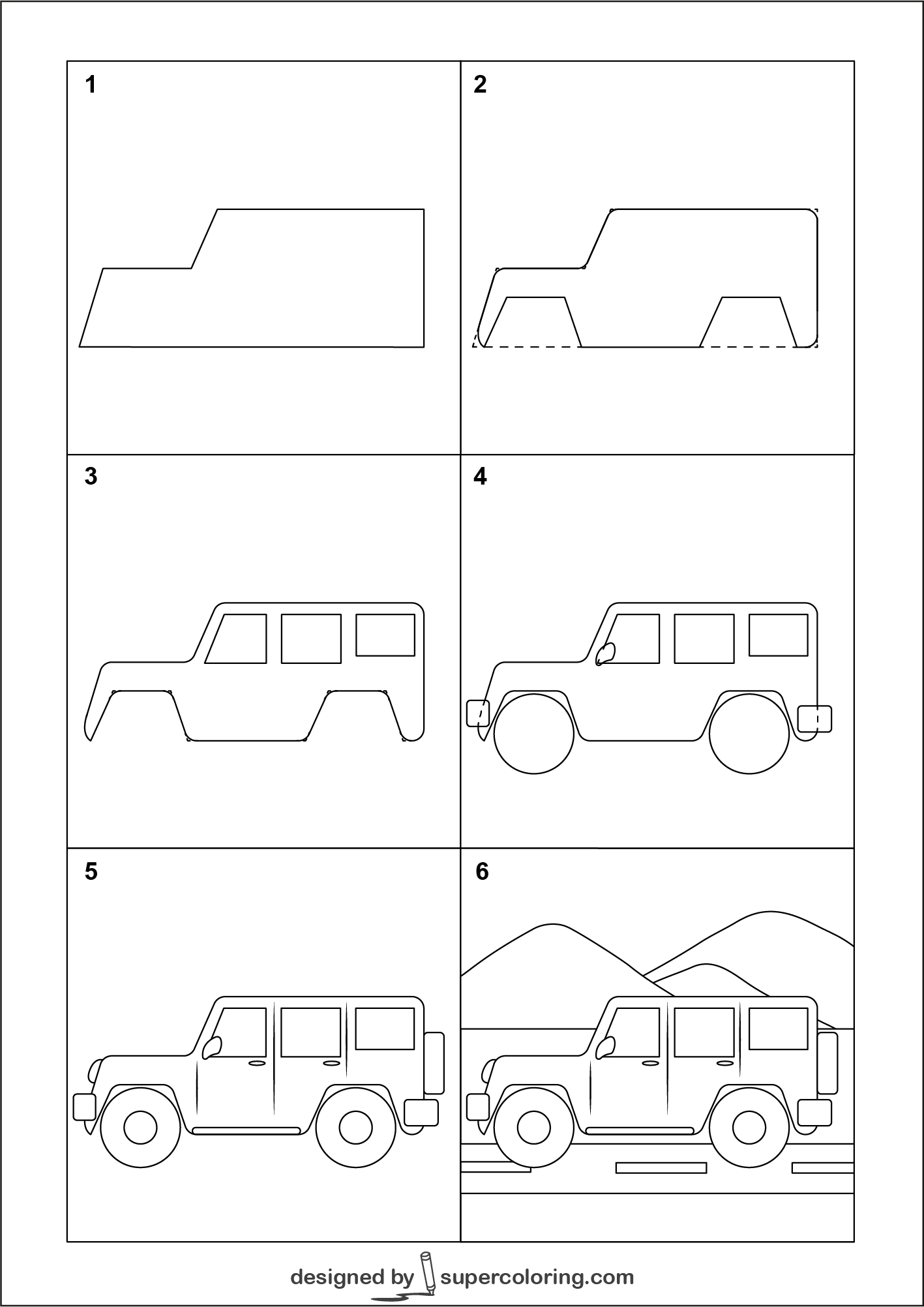 How To Draw A Cartoon Jeep: Easy Step-by-Step Guide How To Draw A Cartoon Jeep: Easy Step-by-Step Guide
