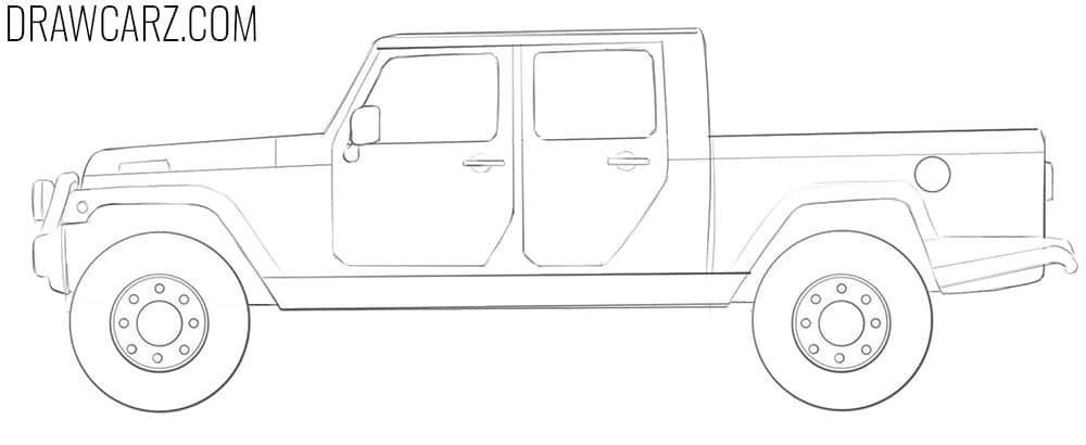 How To Draw A Jeep Gladiator: Step-by-Step Guide for Beginners