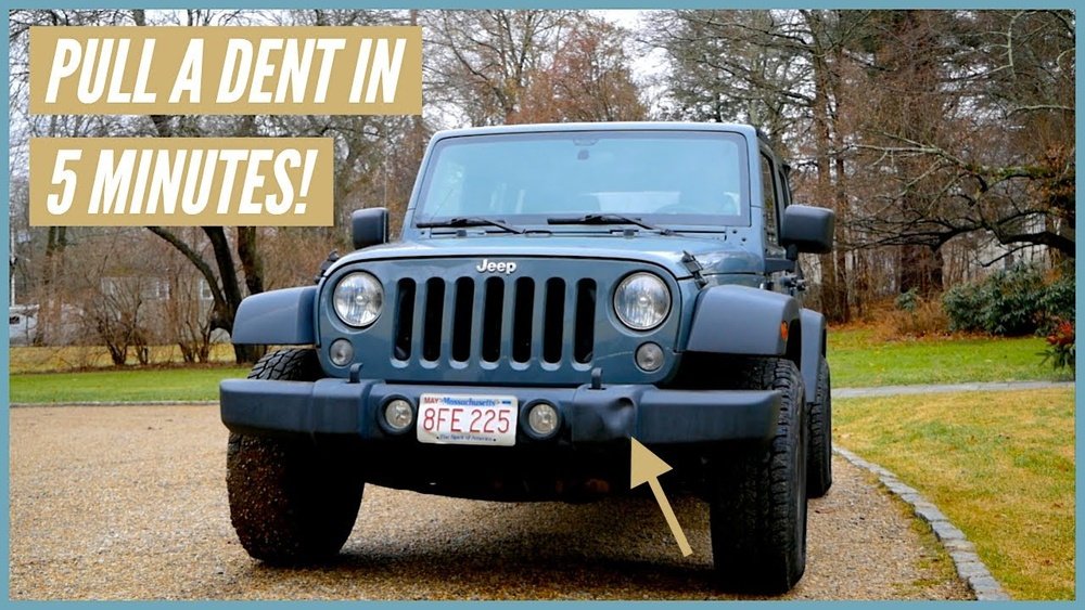 how to fix a dented jeep bumper